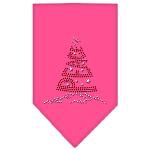 Peace Tree Rhinestone Bandana Bright Pink Small